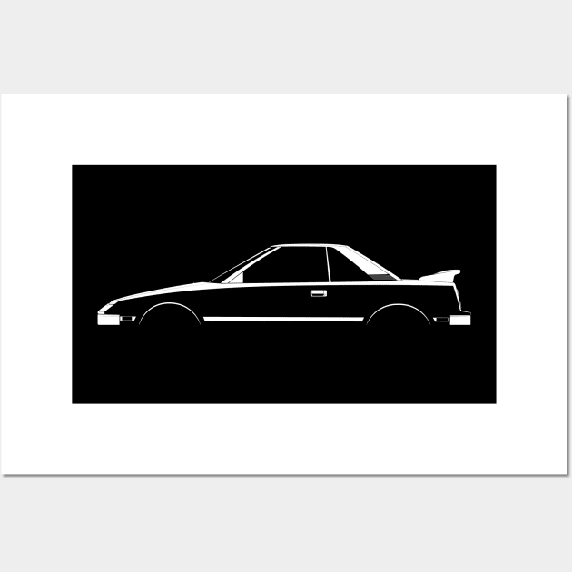 Toyota MR2 (W10) Silhouette Wall Art by Car-Silhouettes